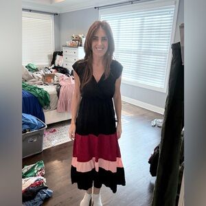 Colorblock Maxi Dress